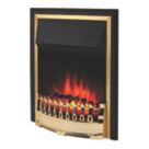 Glen Crofton Brass Switch Control Plug-In Electric Inset Fire 510mm x 165mm x 605mm