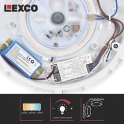 Lexco Pegasi Indoor Maintained or Non-Maintained Emergency Round LED Bulkhead White 19W 1200-1900lm