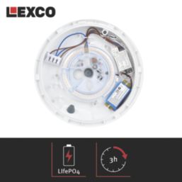 Lexco Pegasi Indoor Maintained or Non-Maintained Emergency Round LED Bulkhead White 19W 1200-1900lm