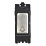 Contactum Decorative 10AX 1-Way Grid Retractive Bell Push Switch Brushed Steel with Black Inserts