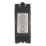 Contactum Decorative 10AX 1-Way Grid Retractive Bell Push Switch Brushed Steel with Black Inserts