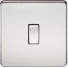 Knightsbridge  10AX 1-Gang 2-Way Light Switch  Polished Chrome