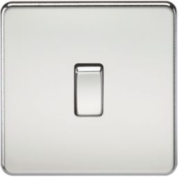 Knightsbridge  10AX 1-Gang 2-Way Light Switch  Polished Chrome