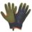ClipGlove Warm 'n' Waterproof   Polyester & Latex Gardening Gloves Navy / Khaki Medium