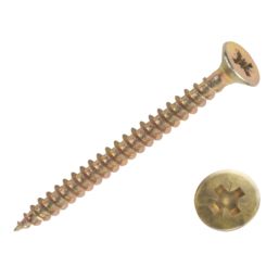 Goldscrew  PZ Double-Countersunk Thread Cutting Multipurpose Screws 4mm x 30mm 200 Pack