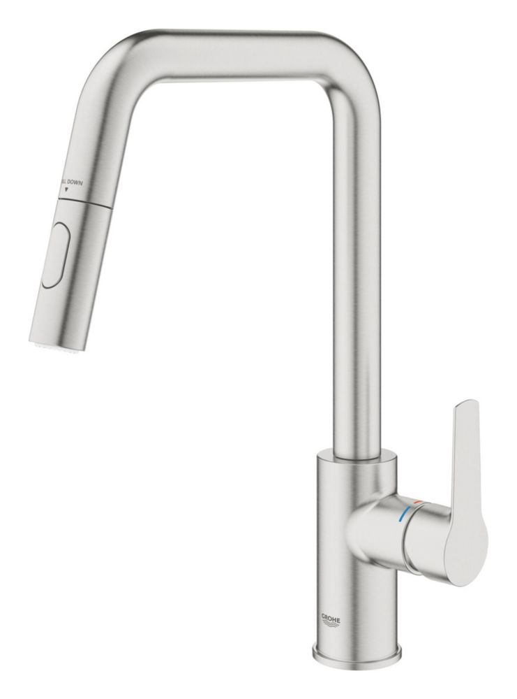 Grohe Start 30631DC0 Single Lever Kitchen Sink Mixer Tap Supersteel ...