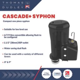 Thomas Dudley Ltd 320mm Fixed Height Dual Cascade+ Syphon 1 1/2"