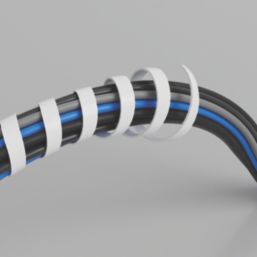 D-Line 10-40mm White Cable Tidy Wrap 2.5m