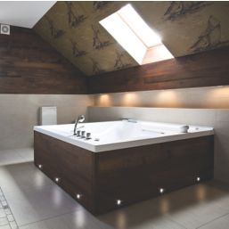 Aurora M-Lite 30mm Outdoor Round LED Deck Light Kit Stainless Steel 7.2W 144lm 12 Pack