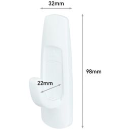 Command White Self-Adhesive Large Utility Hook  7 Pack
