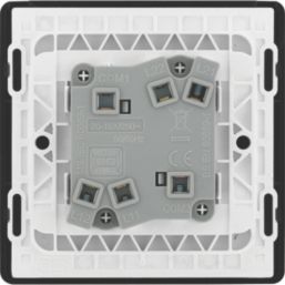 British General Evolve 20 A 16AX 2-Gang 2-Way Light Switch  Satin Brass with Black Inserts