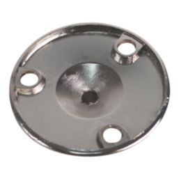 Essentials Round Rail End Sockets Brushed Nickel 25mm 2 Pack