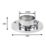 Essentials Round Rail End Sockets Brushed Nickel 25mm 2 Pack
