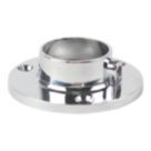 Essentials Round Rail End Sockets Brushed Nickel 25mm 2 Pack