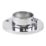 Essentials Round Rail End Sockets Brushed Nickel 25mm 2 Pack