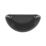FloPlast  Half Round External Stop End Black 112mm