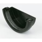 FloPlast  Half Round External Stop End Black 112mm