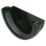 FloPlast  Half Round External Stop End Black 112mm