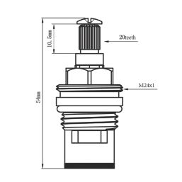 Flomasta 1/2" BSP Quarter Turn Ceramic Tap Glands Pack