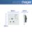 Hager Sollysta WMSS81 13A 1-Gang 2P+E Switched Socket White