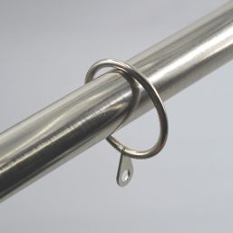 Renaissance Brushed Nickel Metal Curtain Rings 19mm 6 Pack