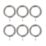 Renaissance Brushed Nickel Metal Curtain Rings 19mm 6 Pack
