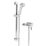 Bristan Strato Rear-Fed Exposed Chrome Thermostatic Mini-Valve Mixer Shower with Adjustable Riser Kit
