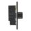 LAP  3-Gang 2-Way LED Dimmer Switch  Matt Black with Colour-Matched Inserts