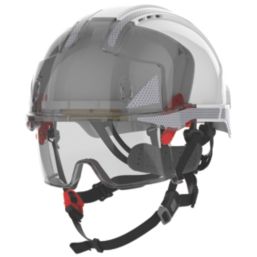 JSP Evo Vistalens Dualswitch Safety Helmet White