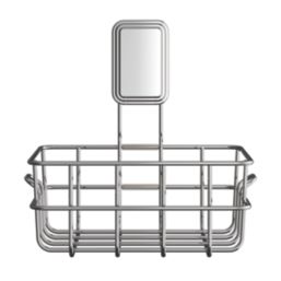 Swirl Swindale 1-Tier Bathroom Shower Basket Chrome