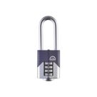 Squire Vulcan Weatherproof Long Shackle Combination  High Security Padlock Blue/Chrome 50mm
