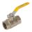 Tesla  BSP Full Bore 1" Lever Ball Valve with Yellow Handle