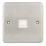 Hager Sollysta WRBTSBSW 1-Gang Slave Brushed Steel with White Inserts