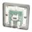 Hager Sollysta WRBTSBSW 1-Gang Slave Brushed Steel with White Inserts