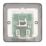 Hager Sollysta WRBTSBSW 1-Gang Slave Brushed Steel with White Inserts