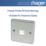 Hager Sollysta WRBTSBSW 1-Gang Slave Brushed Steel with White Inserts