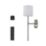 UME  Multi Colour Rechargeable LED Silver Wall Lights with Drum Shade 4.9W 200lm 2 Pack