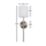 UME  Multi Colour Rechargeable LED Silver Wall Lights with Drum Shade 4.9W 200lm 2 Pack