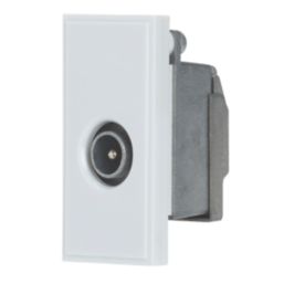 Contactum Media Modular Male Coaxial TV Socket White