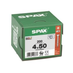 Spax  TX Countersunk Self Drilling Wood Screws 4mm x 50mm 200 Pack