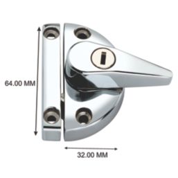 Smith & Locke Sash Window Fastener White 75mm x 38mm