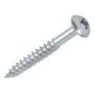 Quicksilver  PZ Rounded Thread Cutting Woodscrews 10ga x 1 1/2" 200 Pack