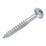 Quicksilver  PZ Rounded Thread Cutting Woodscrews 10ga x 1 1/2" 200 Pack
