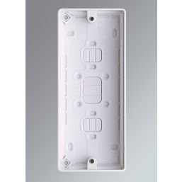 MK Logic Plus 3-Gang Surface Pattress  Back Box 30mm