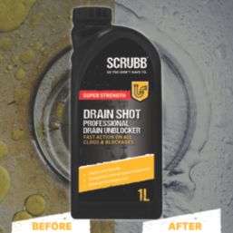 Scrubb Drain Shot  High Strength Drain Unblocker 1Ltr