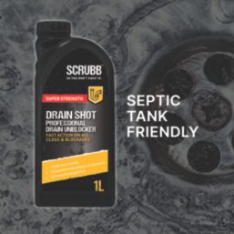 Scrubb Drain Shot  High Strength Drain Unblocker 1Ltr