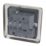 Hager Sollysta WRSS81BSB  13A 1-Gang 2P+E Switched Socket Brushed Stainless Steel  with Black Inserts