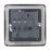 Hager Sollysta WRSS81BSB  13A 1-Gang 2P+E Switched Socket Brushed Stainless Steel  with Black Inserts