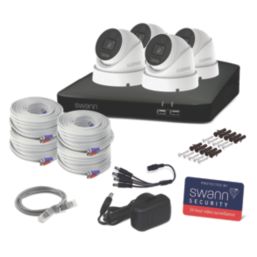 Swann SWDVK-8588041D1TB-EU 1TB 8-Channel 4K  Wired DVR Security System & 4 x 4K Indoor & Outdoor Cameras