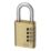 Smith & Locke   Closed Shackle Combination  Padlock Brass 50mm